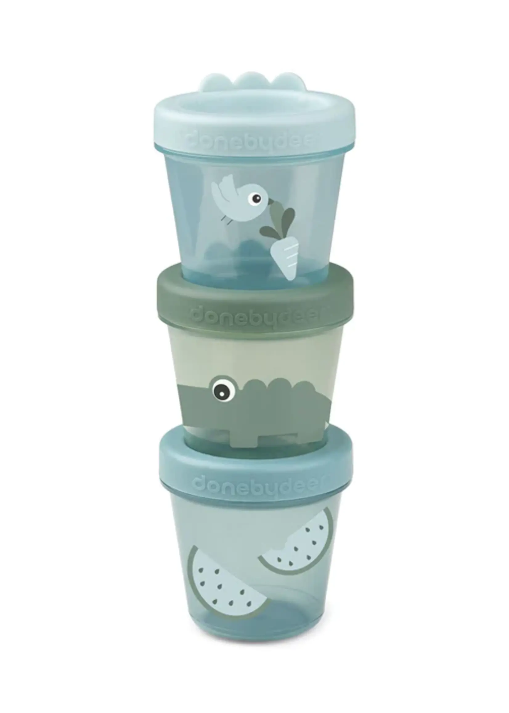 DonebyDeer Donebydeer - Baby food container 3-pack - Croco green