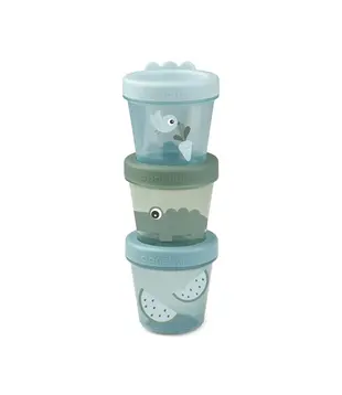 Donebydeer - Baby food container 3-pack - Croco green