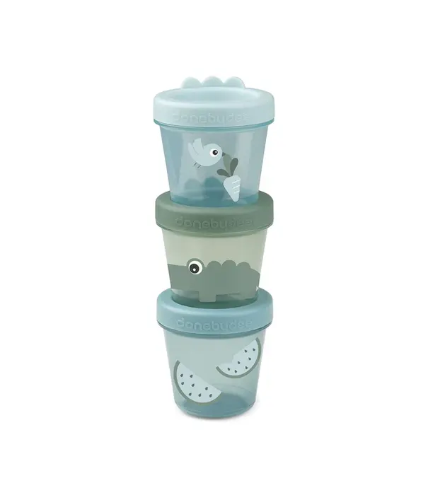 DonebyDeer Donebydeer - Baby food container 3-pack - Croco green
