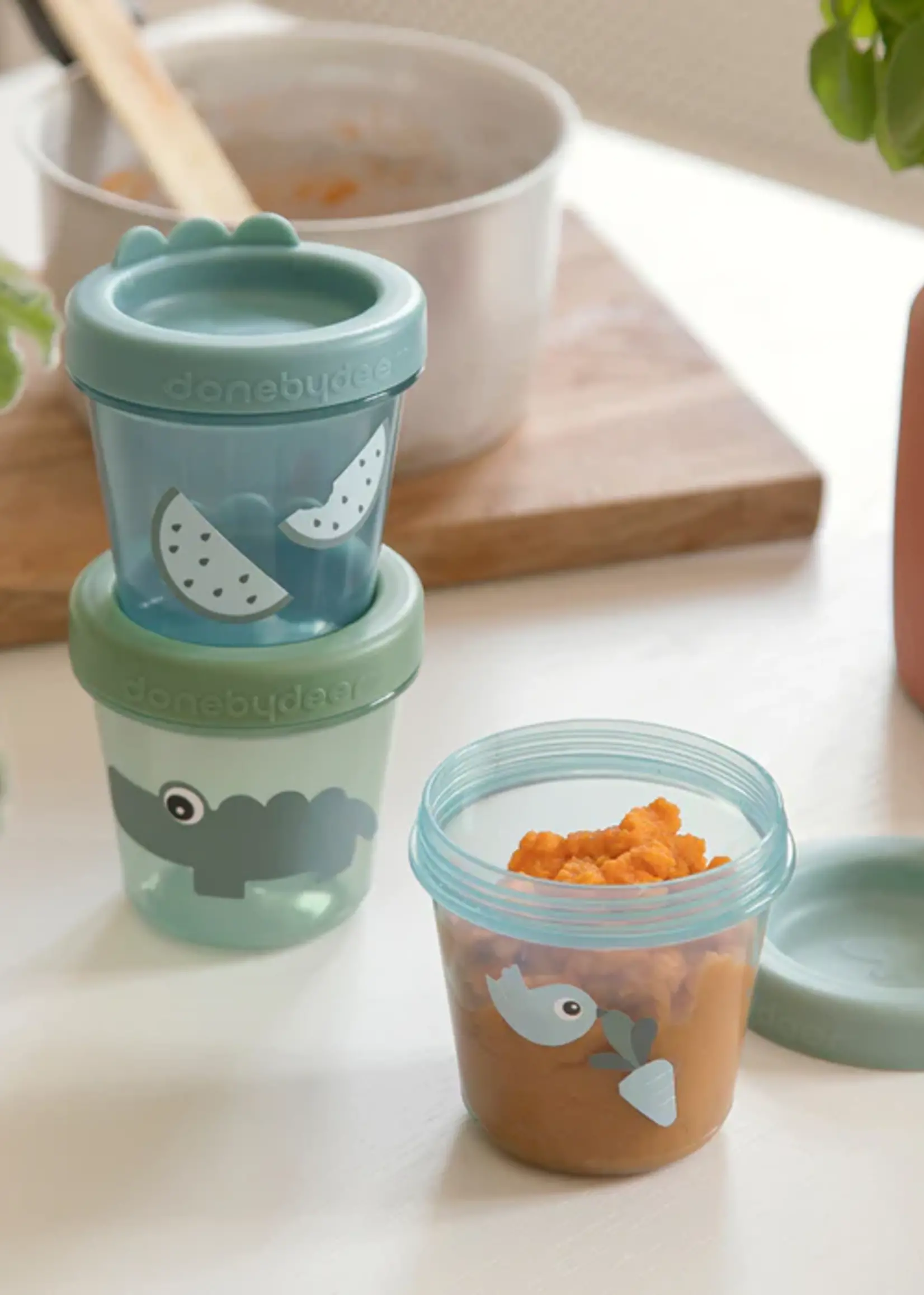 DonebyDeer Donebydeer - Baby food container 3-pack - Croco green