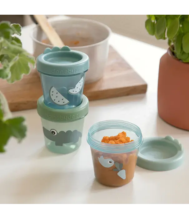 DonebyDeer Donebydeer - Baby food container 3-pack - Croco green