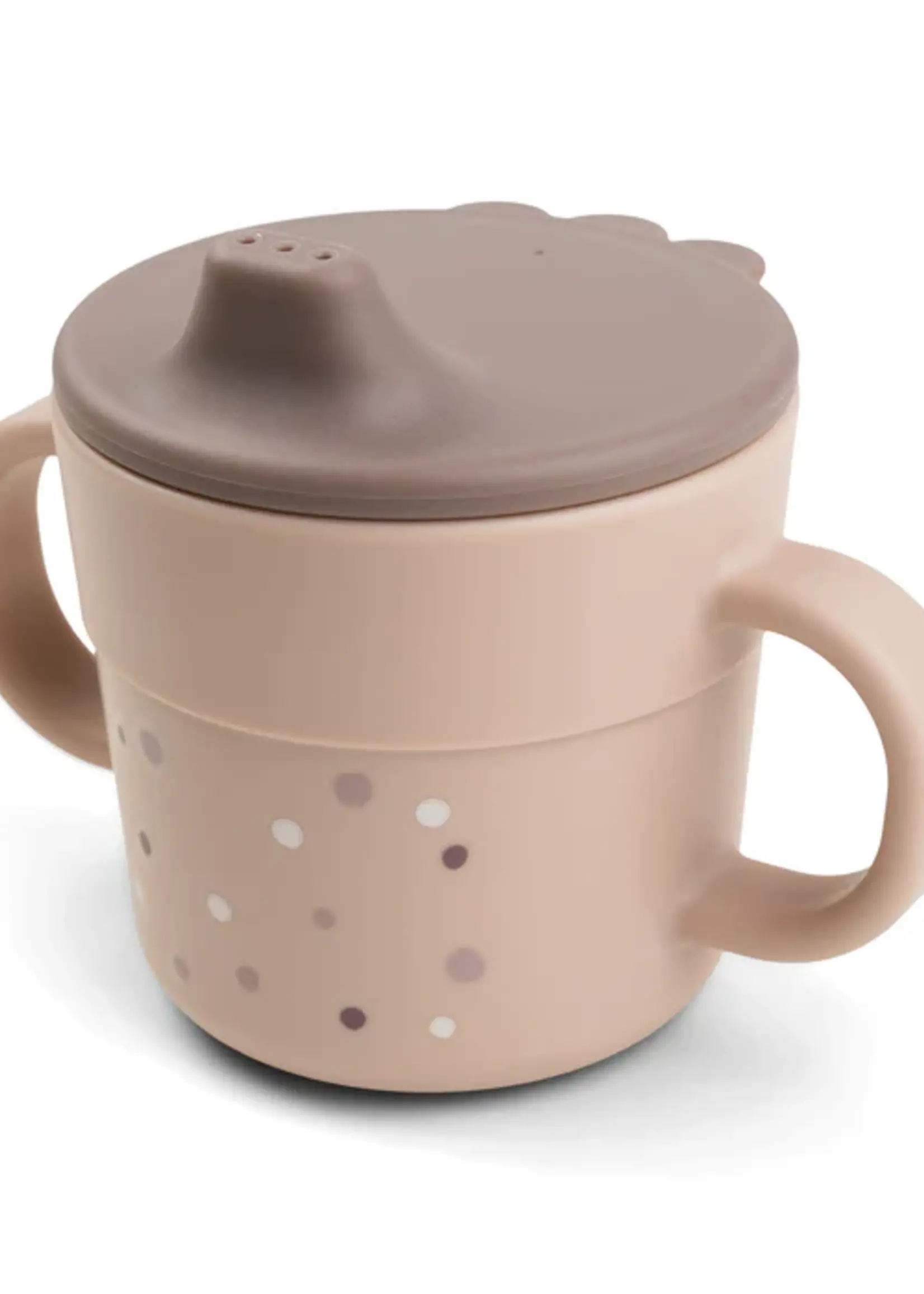 DonebyDeer Donebydeer - Foodie spout cup - Happy dots powder