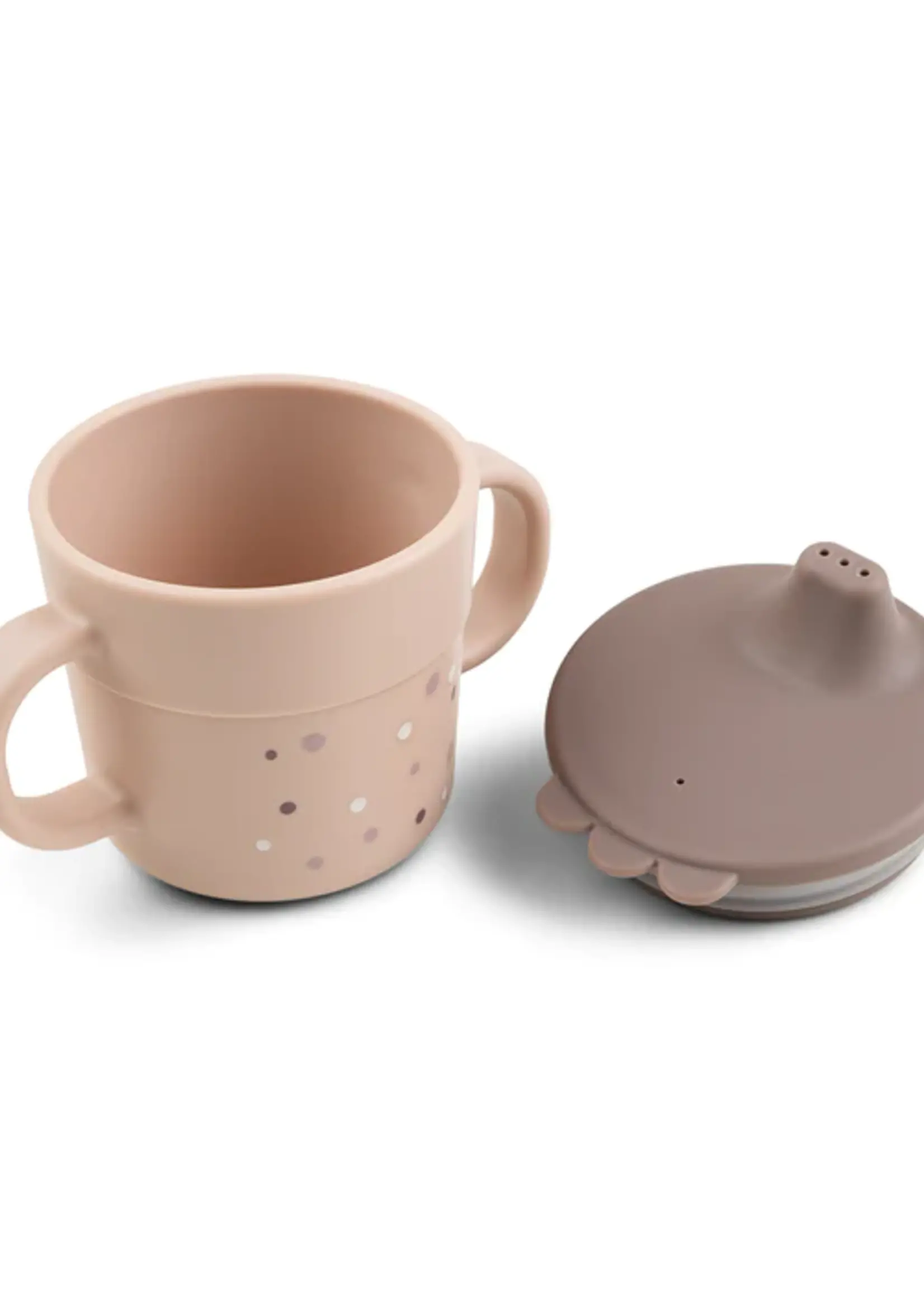 DonebyDeer Donebydeer - Foodie spout cup - Happy dots powder