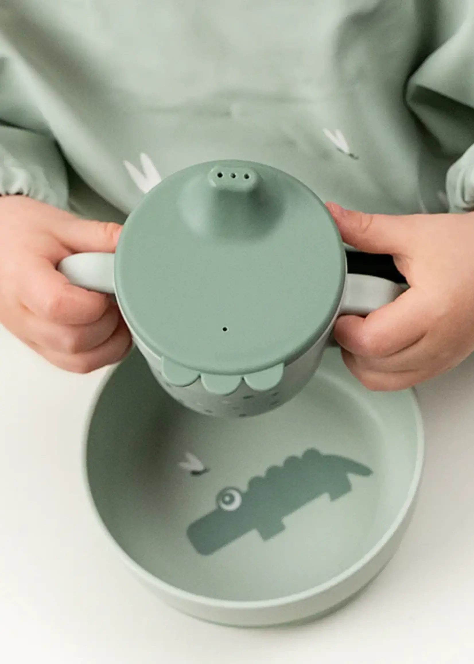 DonebyDeer Donebydeer - Foodie spout cup - Happy dots powder