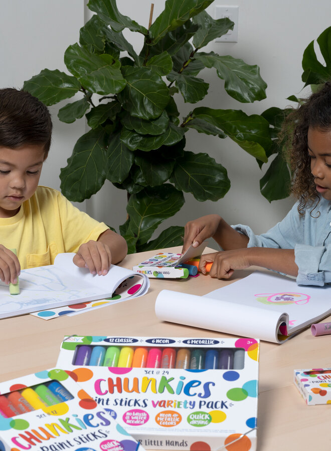 Ooly - Chunkies paint sticks - set 12 stuks