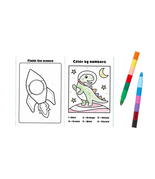 Ooly Ooly - Mini Traveler Color & Activity kit - Dino