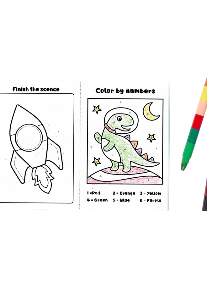 Ooly - Mini Traveler Color & Activity kit - Dino