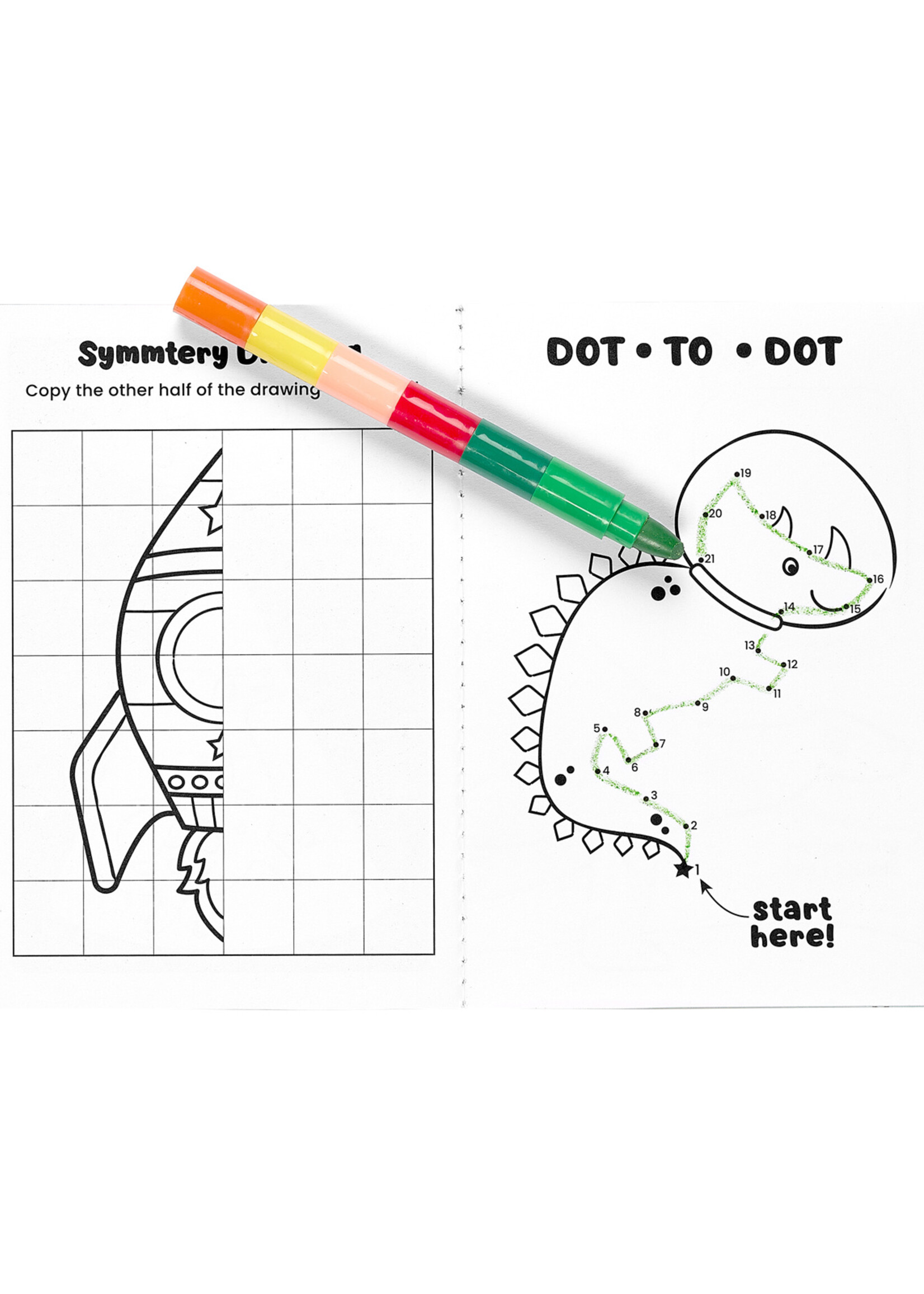 Ooly Ooly - Mini Traveler Color & Activity kit - Dino