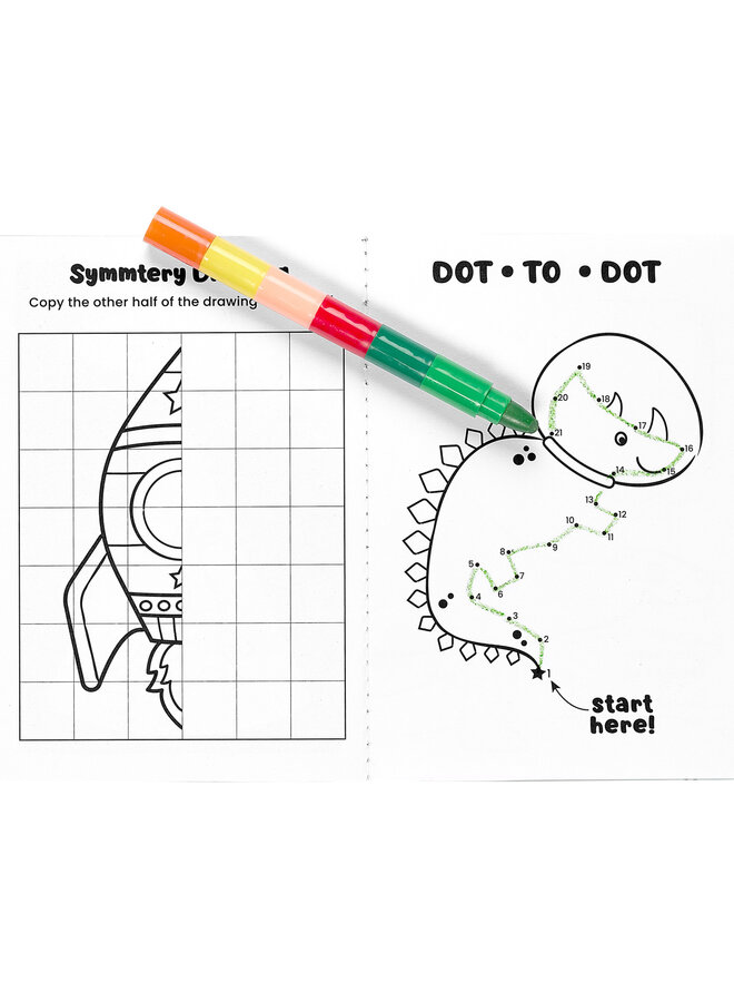 Ooly - Mini Traveler Color & Activity kit - Dino