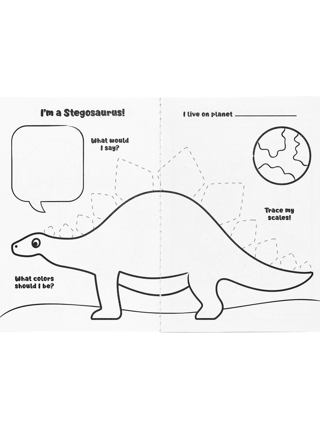 Ooly - Mini Traveler Color & Activity kit - Dino