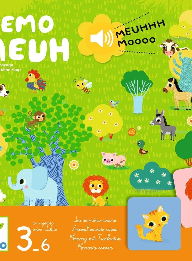 Djeco - Memorie met geluid - Memo meuh