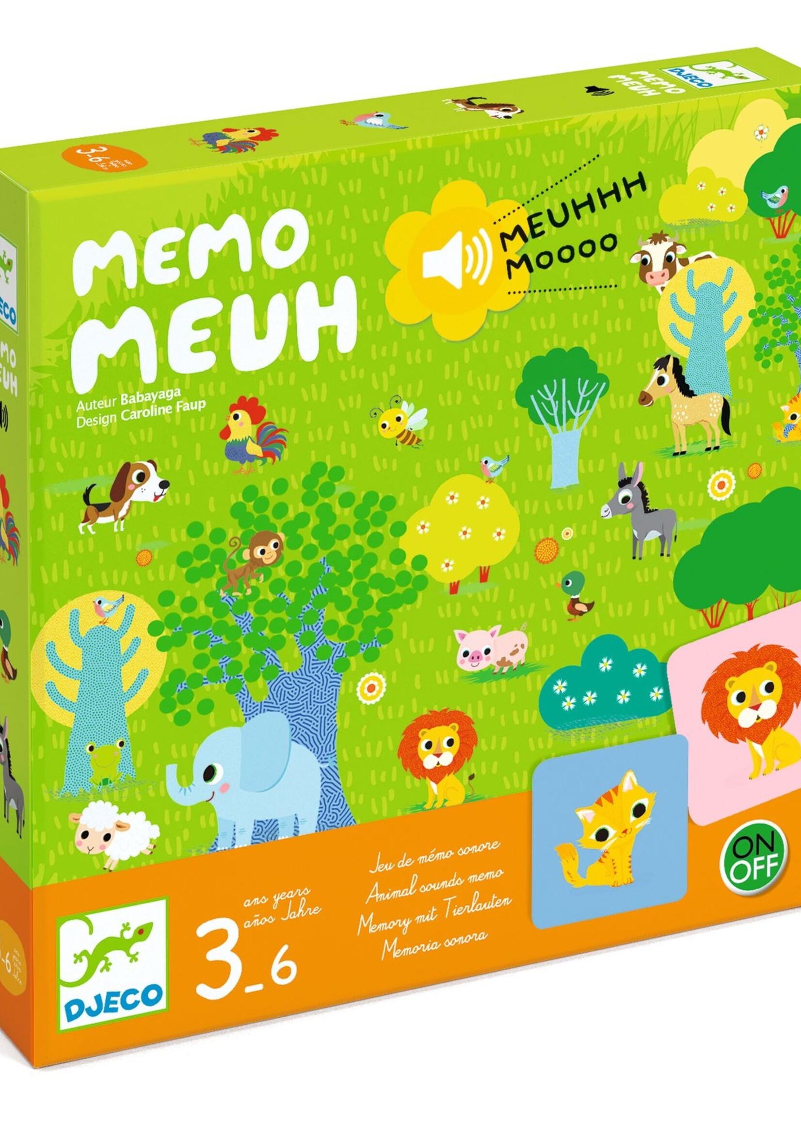 Djeco Djeco - Memorie met geluid - Memo meuh