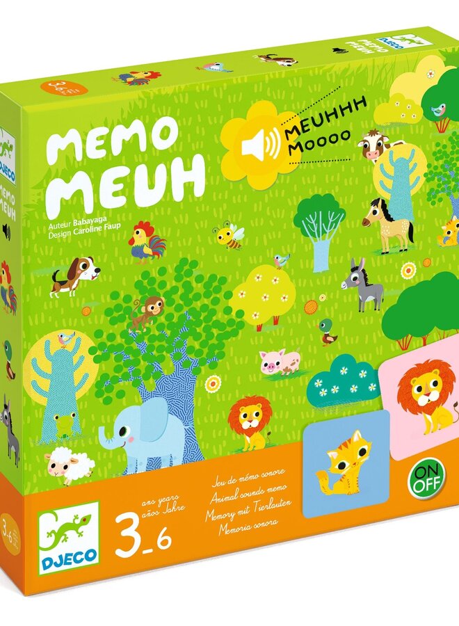 Djeco - Memorie met geluid - Memo meuh