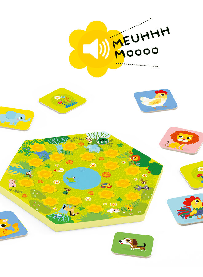 Djeco - Memorie met geluid - Memo meuh