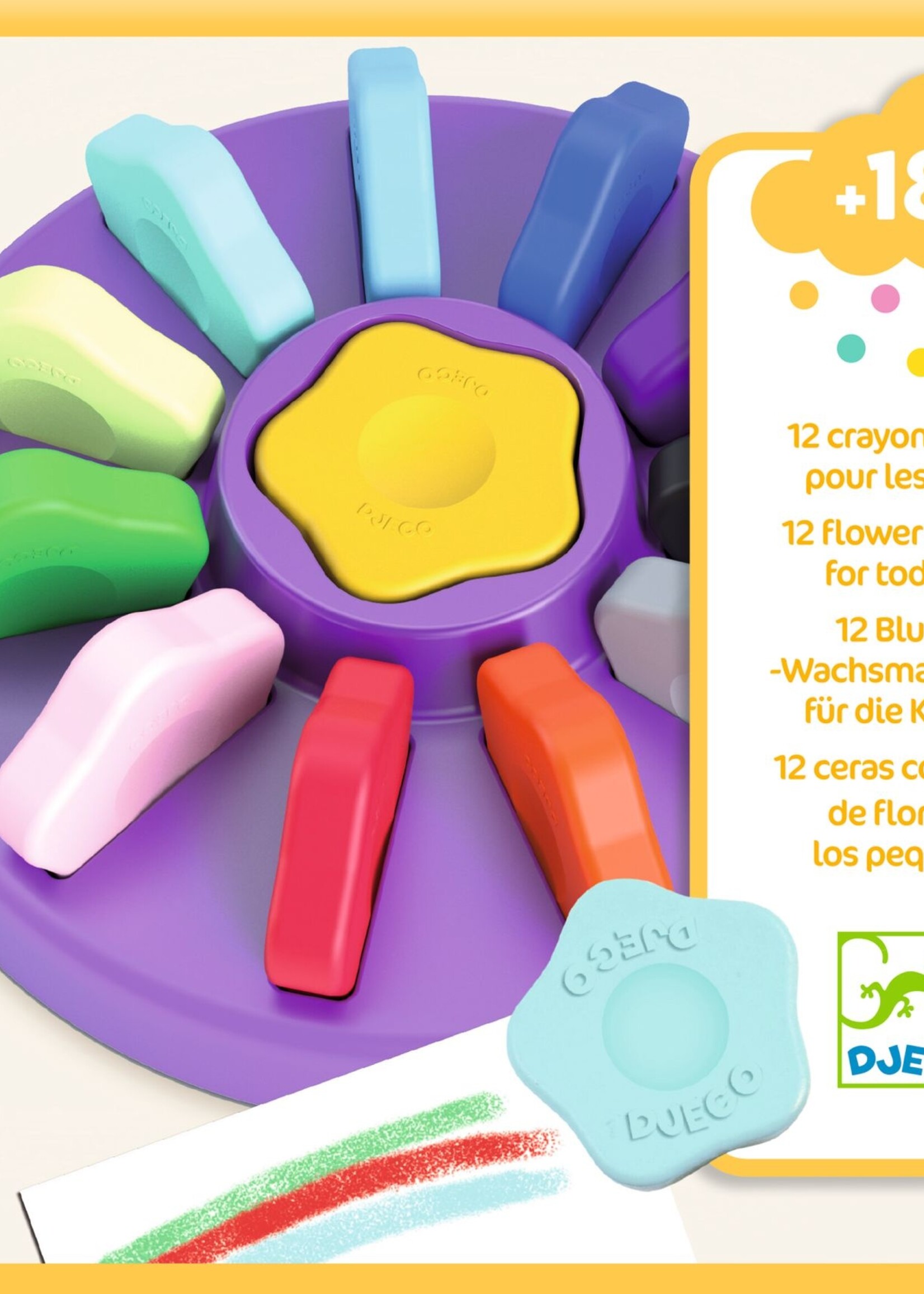 Djeco Djeco - 12 bloemenkrijtjes