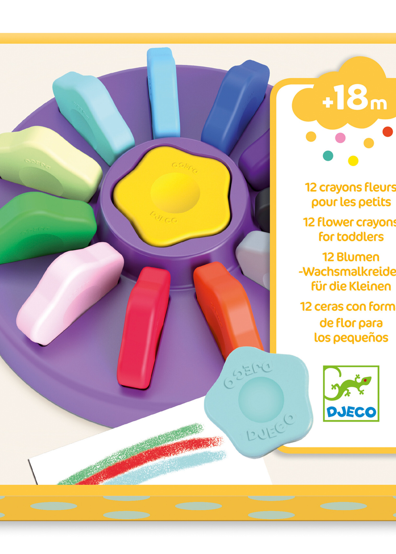 Djeco Djeco - 12 bloemenkrijtjes