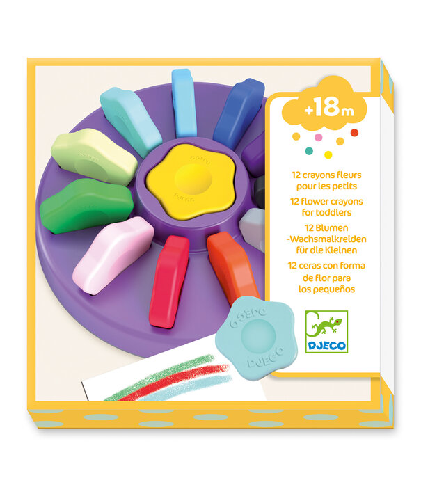 Djeco Djeco - 12 bloemenkrijtjes