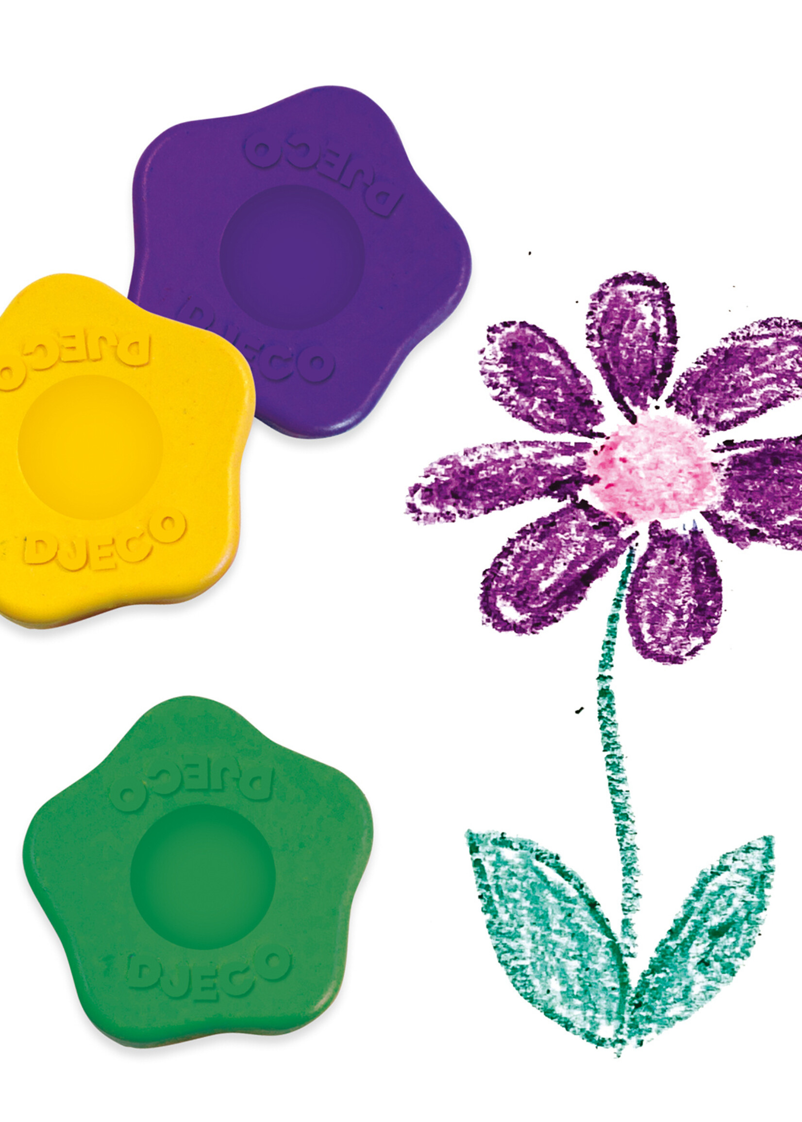 Djeco Djeco - 12 bloemenkrijtjes