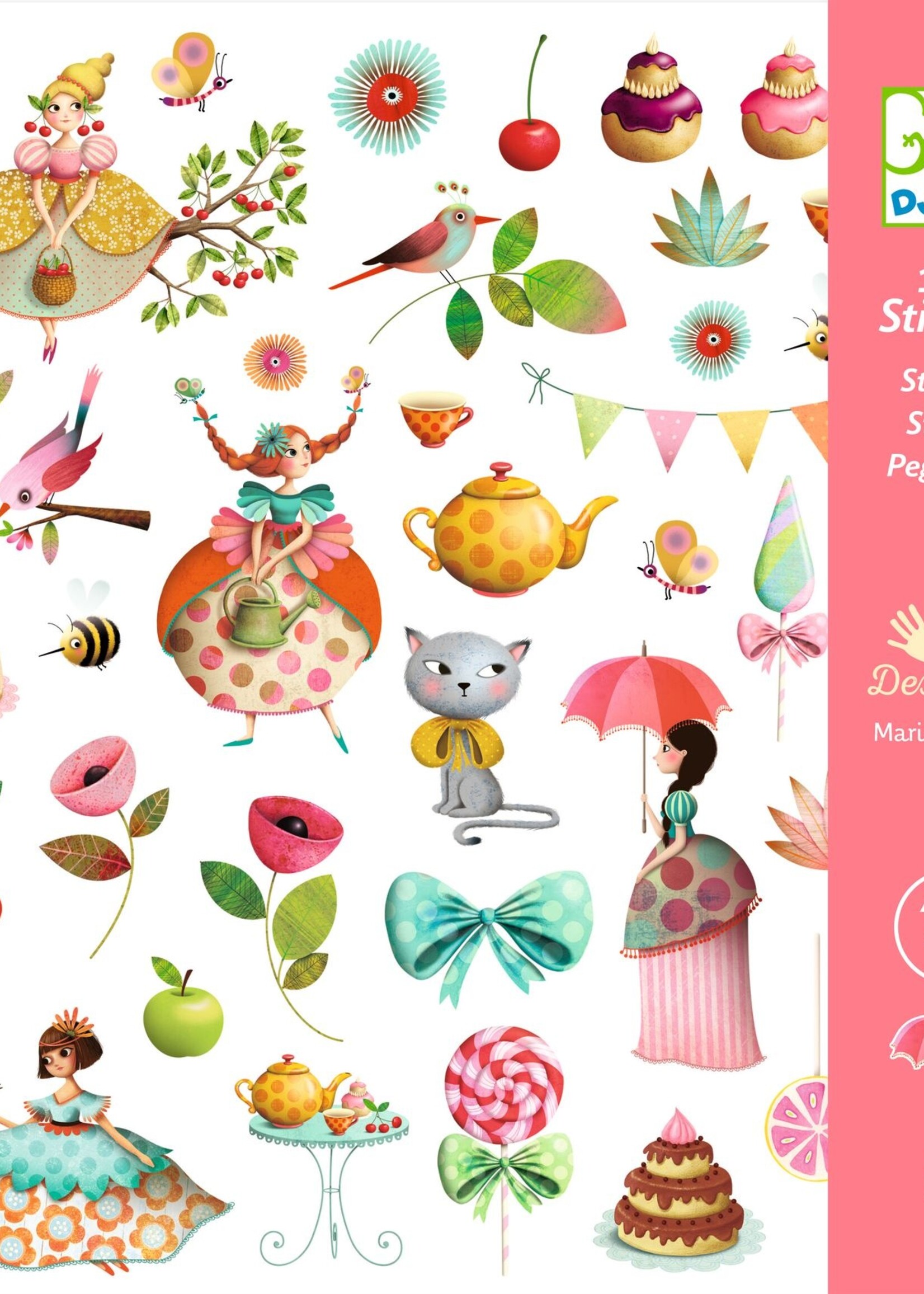 Djeco Djeco - Stickers - Thee drinken met prinsessen
