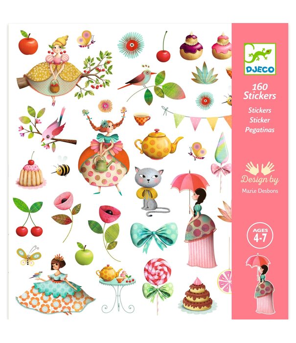 Djeco Djeco - Stickers - Thee drinken met prinsessen