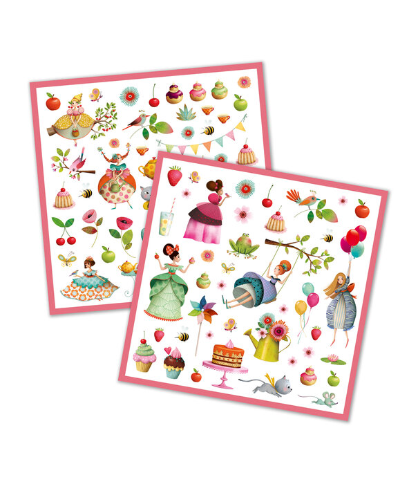 Djeco Djeco - Stickers - Thee drinken met prinsessen