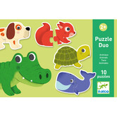Djeco - Puzzel Duo 10 st  - Animals
