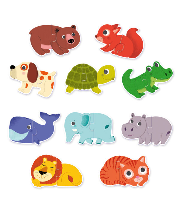 Djeco Djeco - Puzzel Duo 10 st  - Animals