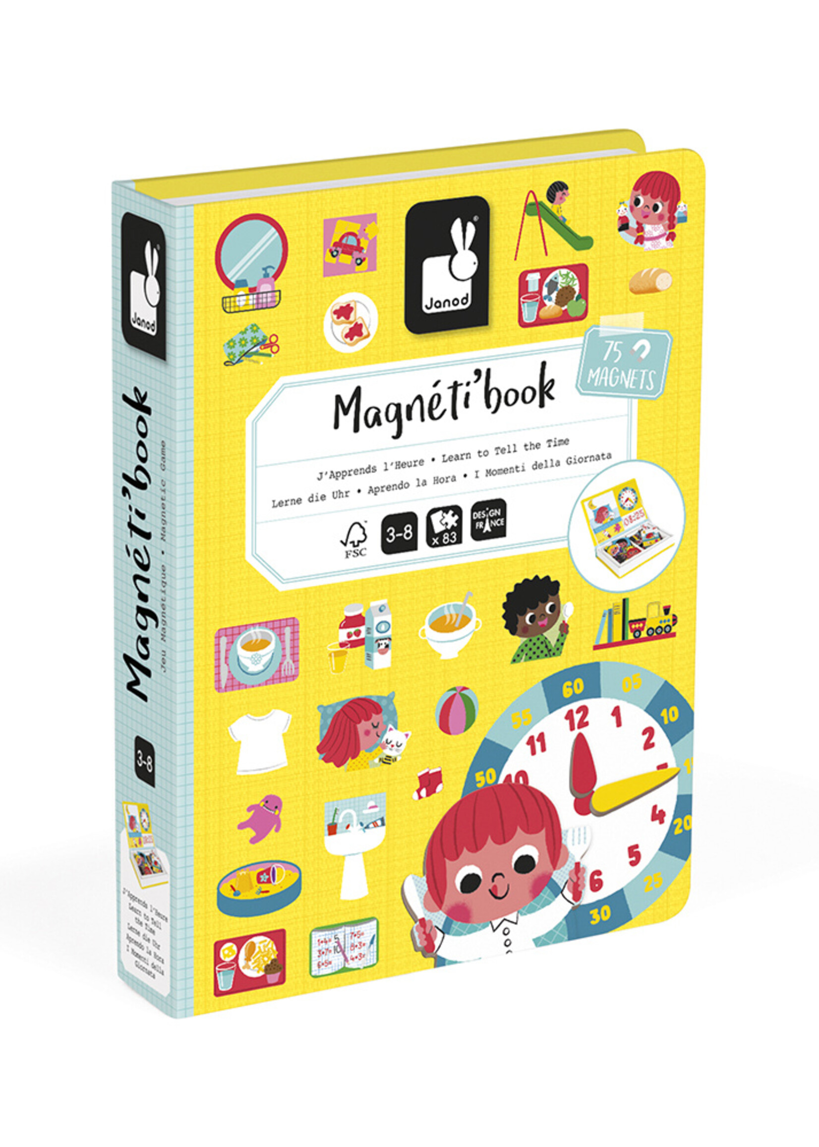 Janod Janod - Magnetibook - Klok kijken