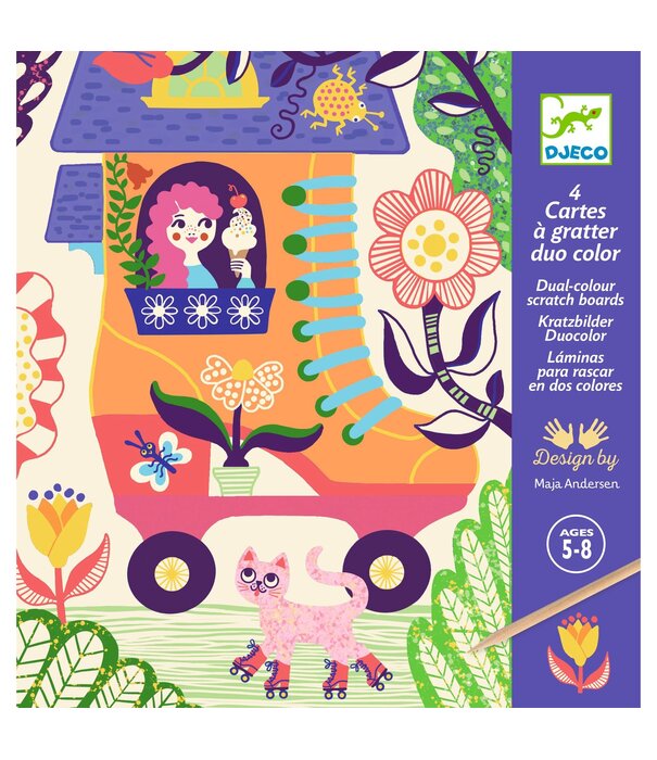 Djeco Djeco - Kraskaarten grappige huizen