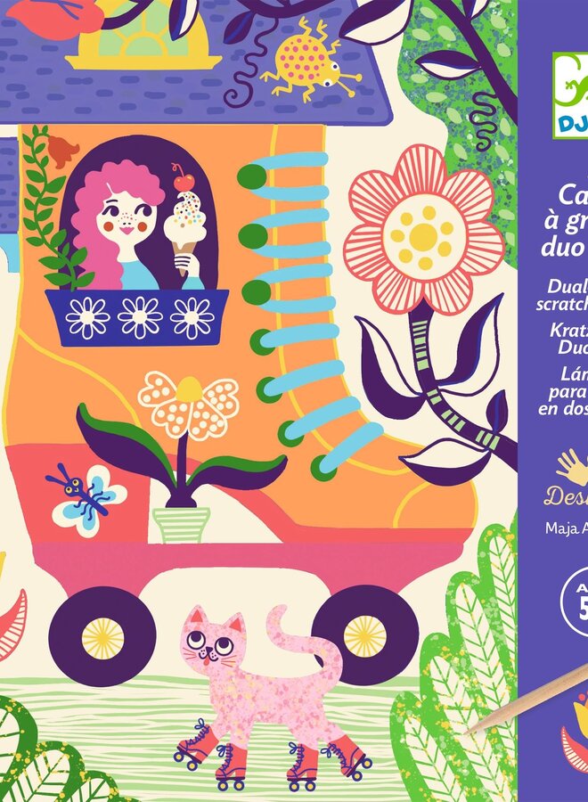 Djeco - Kraskaarten grappige huizen