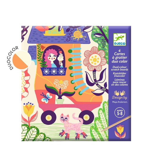 Djeco Djeco - Kraskaarten grappige huizen