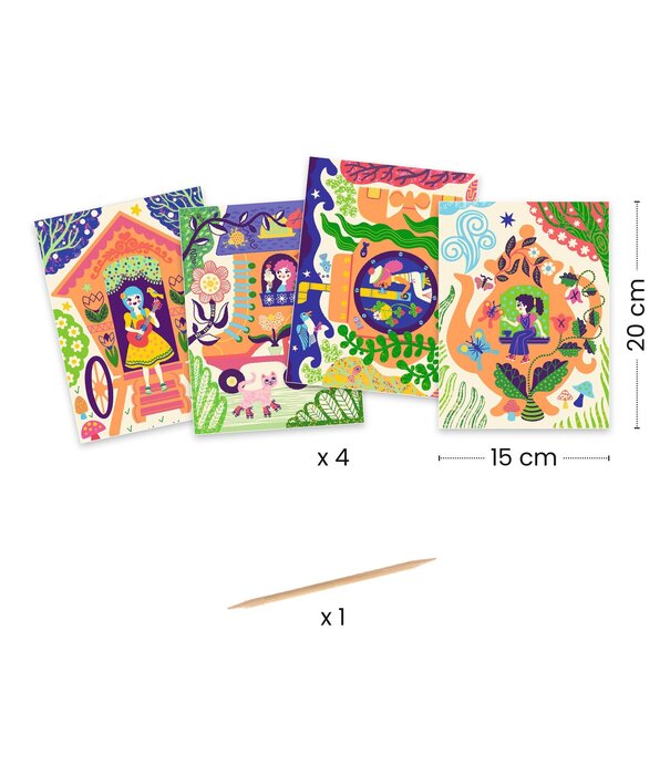 Djeco Djeco - Kraskaarten grappige huizen