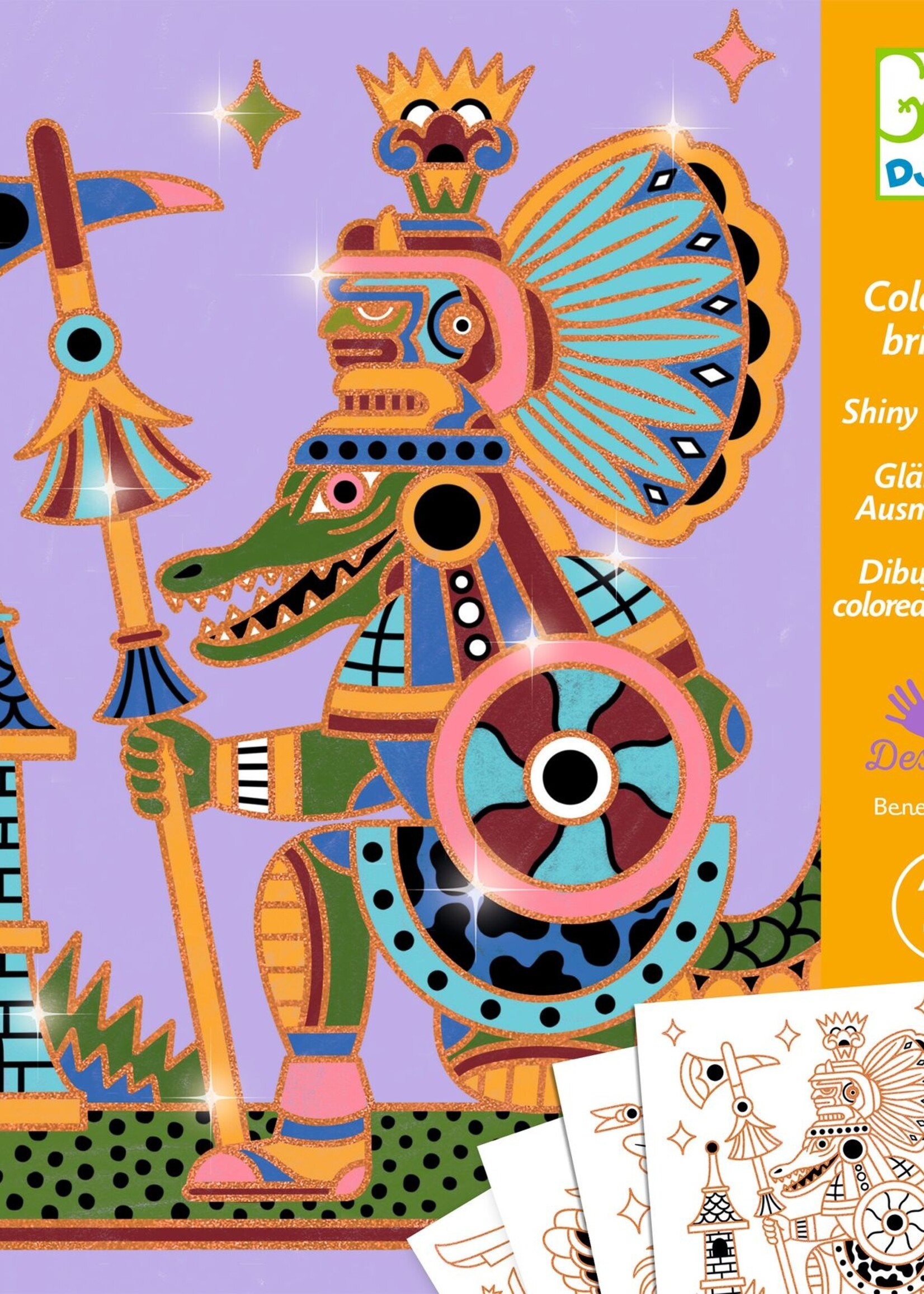 Djeco Djeco - Coloriages Brillants - Heldhaftige dieren