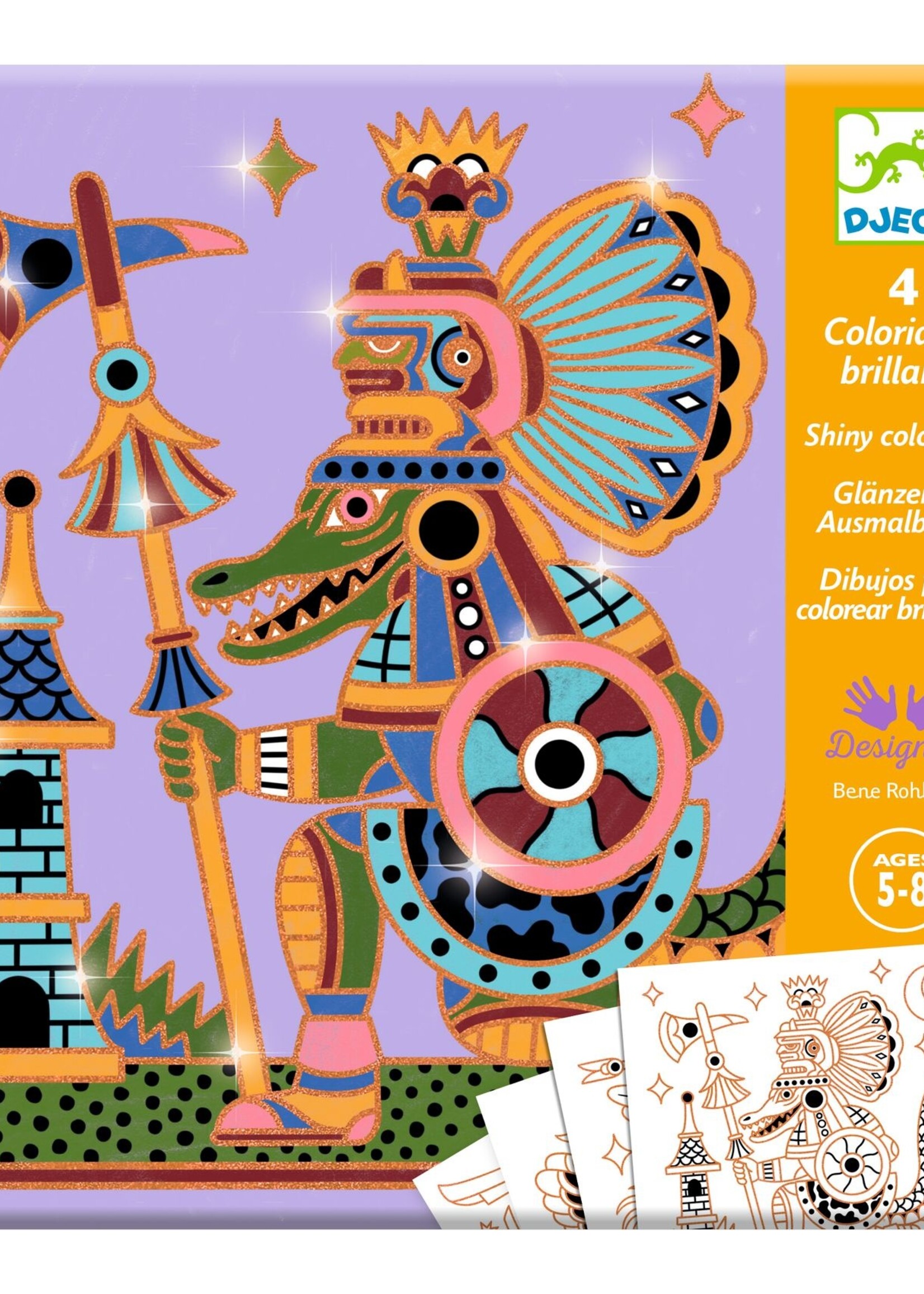 Djeco Djeco - Coloriages Brillants - Heldhaftige dieren