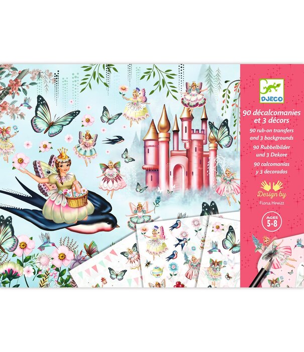 Djeco Djeco - Kleurplaten en stickers krassen - Fee
