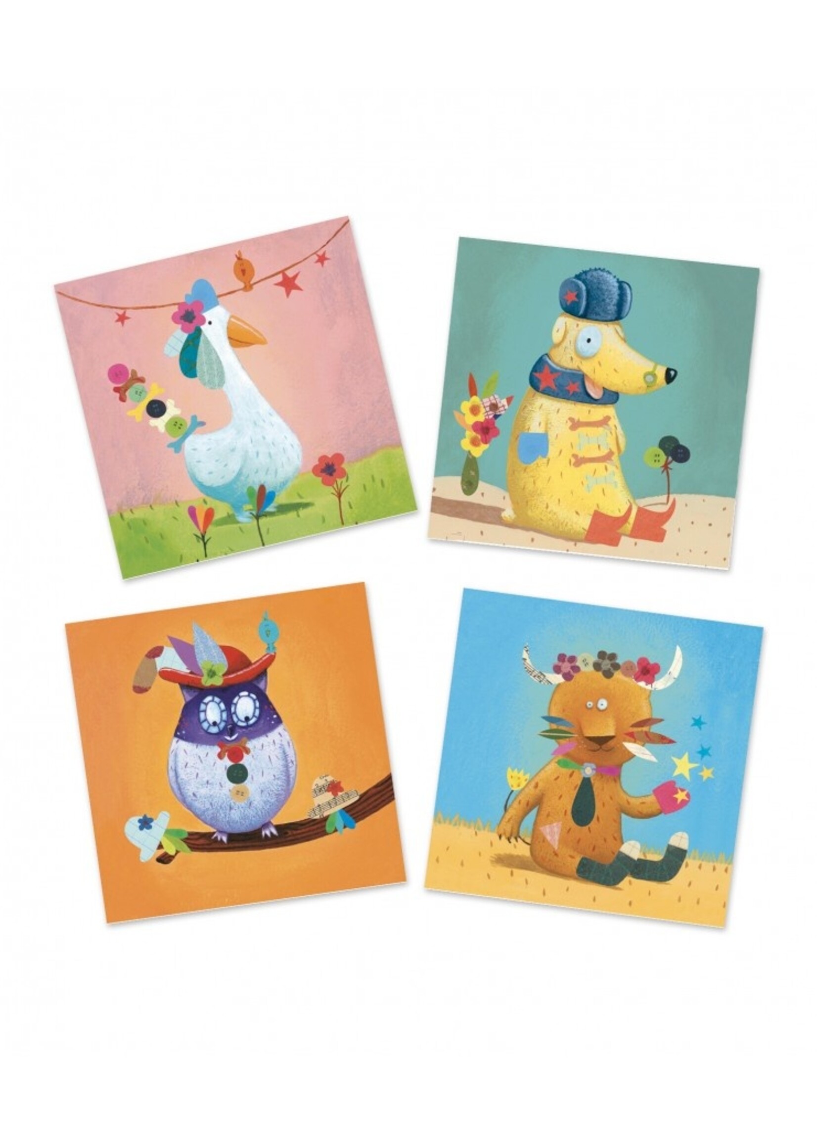 Djeco Djeco- Creëren met stickers - Dieren