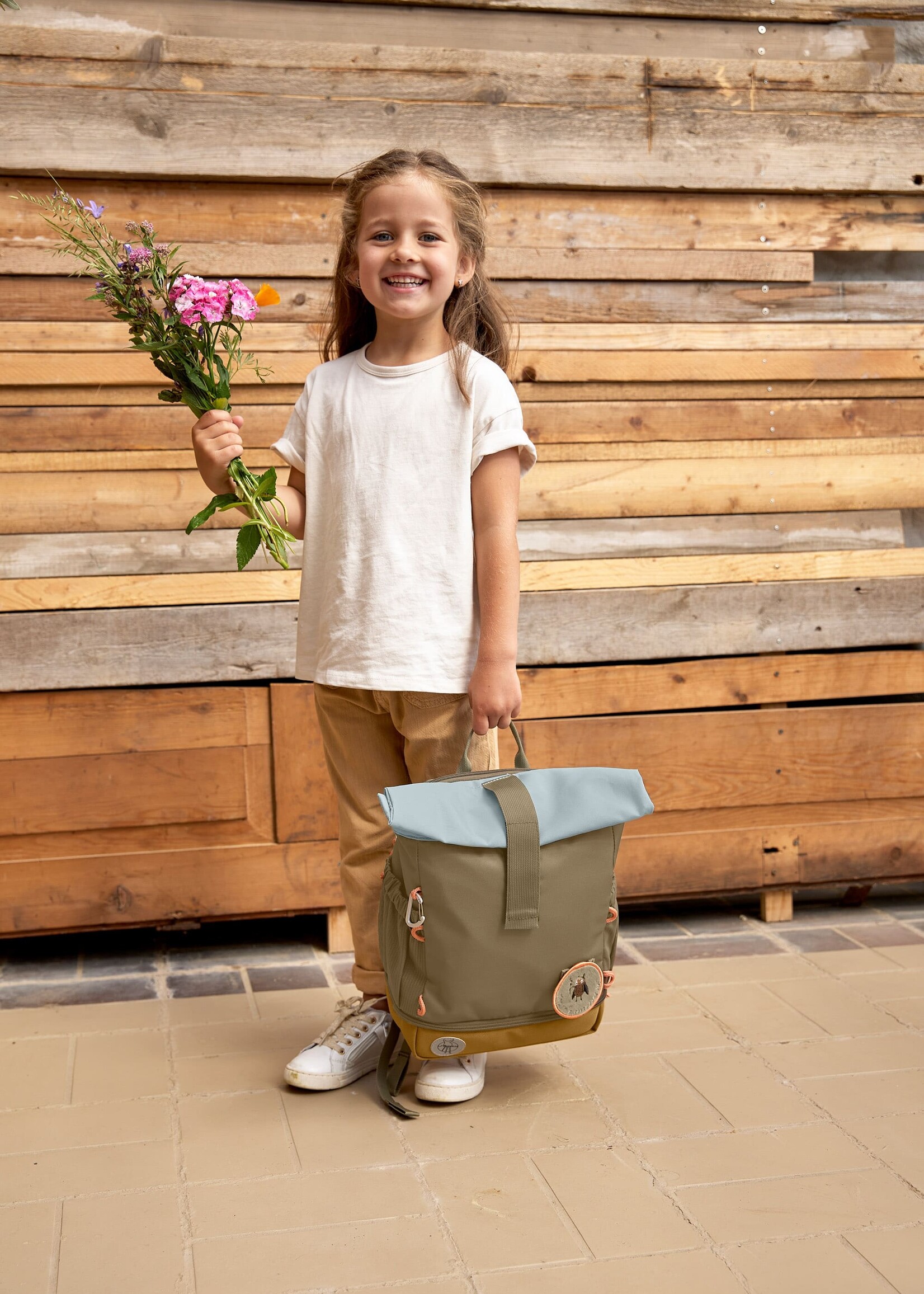 Lässig Lässig - Mini Rolltop Backpack - Nature olive