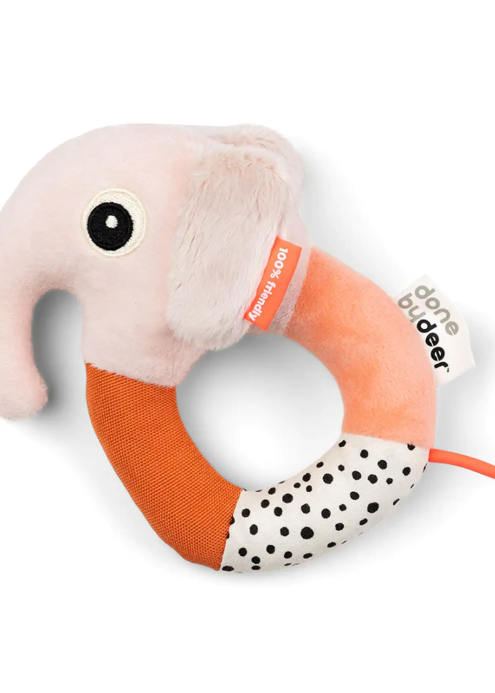 DonebyDeer Donebydeer - Sensory ring rattle - Elphee powder