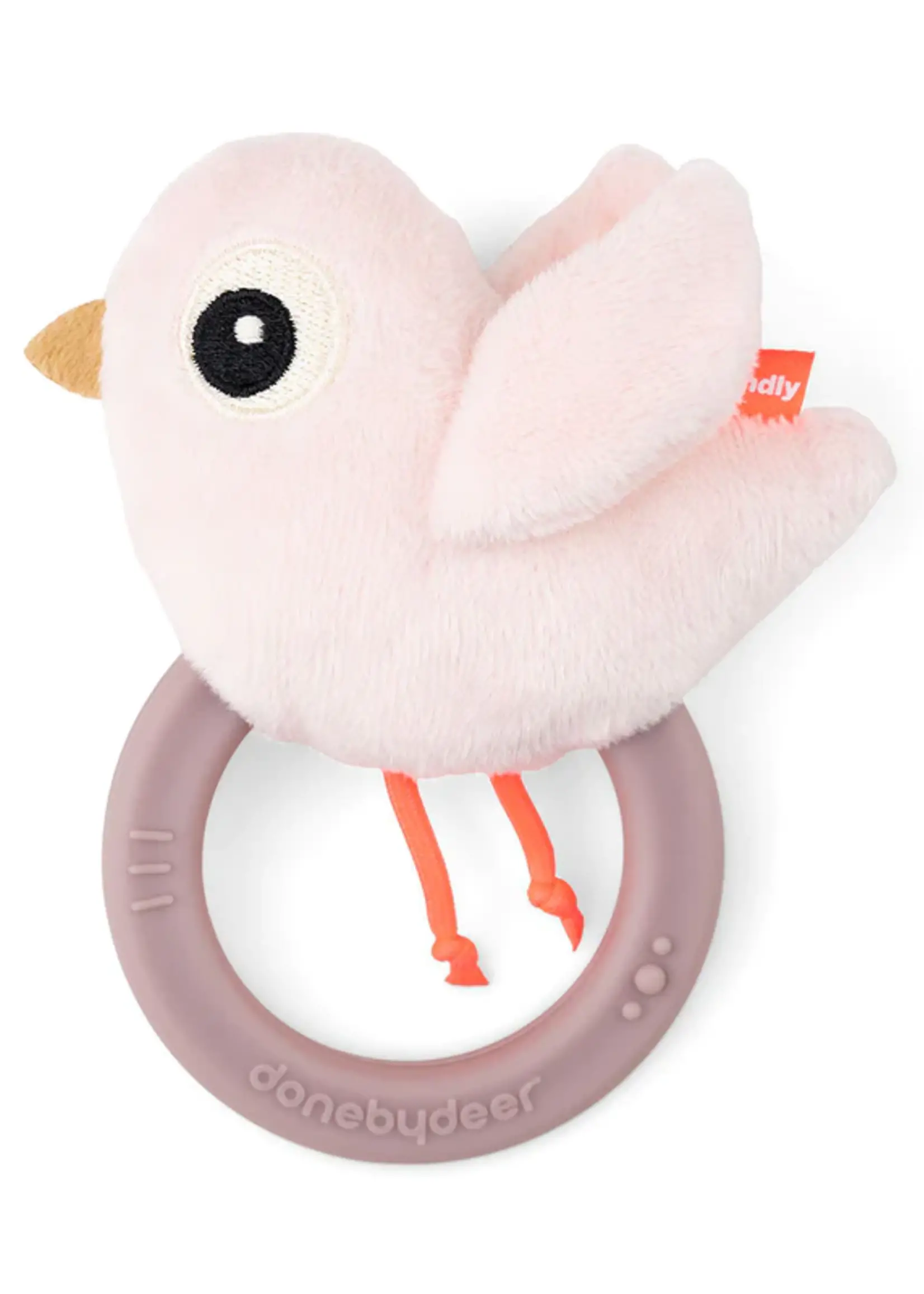 DonebyDeer Donebydeer - Sensory rattle teether - Birdee powder