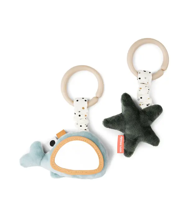 DonebyDeer Donebydeer - Hanging activity toy 2 pcs - Wally blue