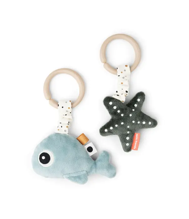 DonebyDeer Donebydeer - Hanging activity toy 2 pcs - Wally blue