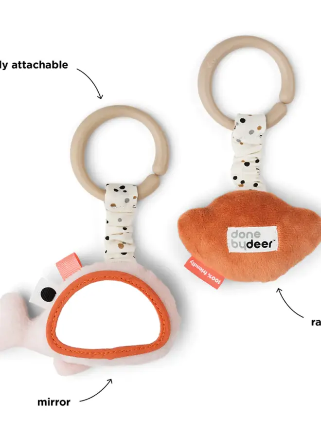 Donebydeer - Hanging activity toy 2 pcs - Wally powder