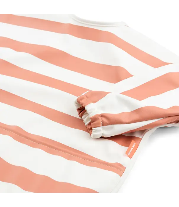 DonebyDeer Donebydeer - Sleeved pocket slabber  Stripes Papaya