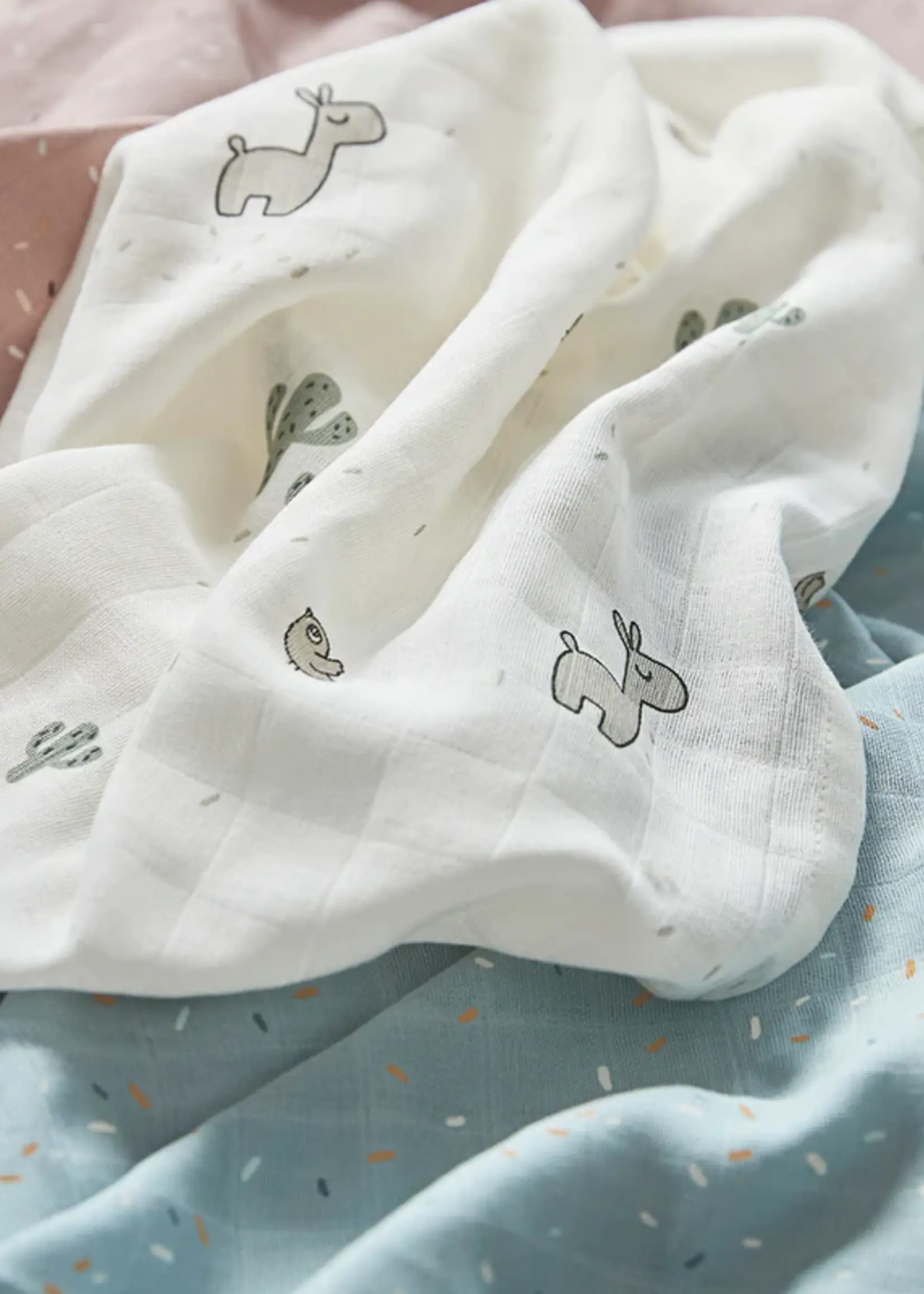 DonebyDeer Donebydeer - Burp cloth 3-pack GOTS Lallee Powder