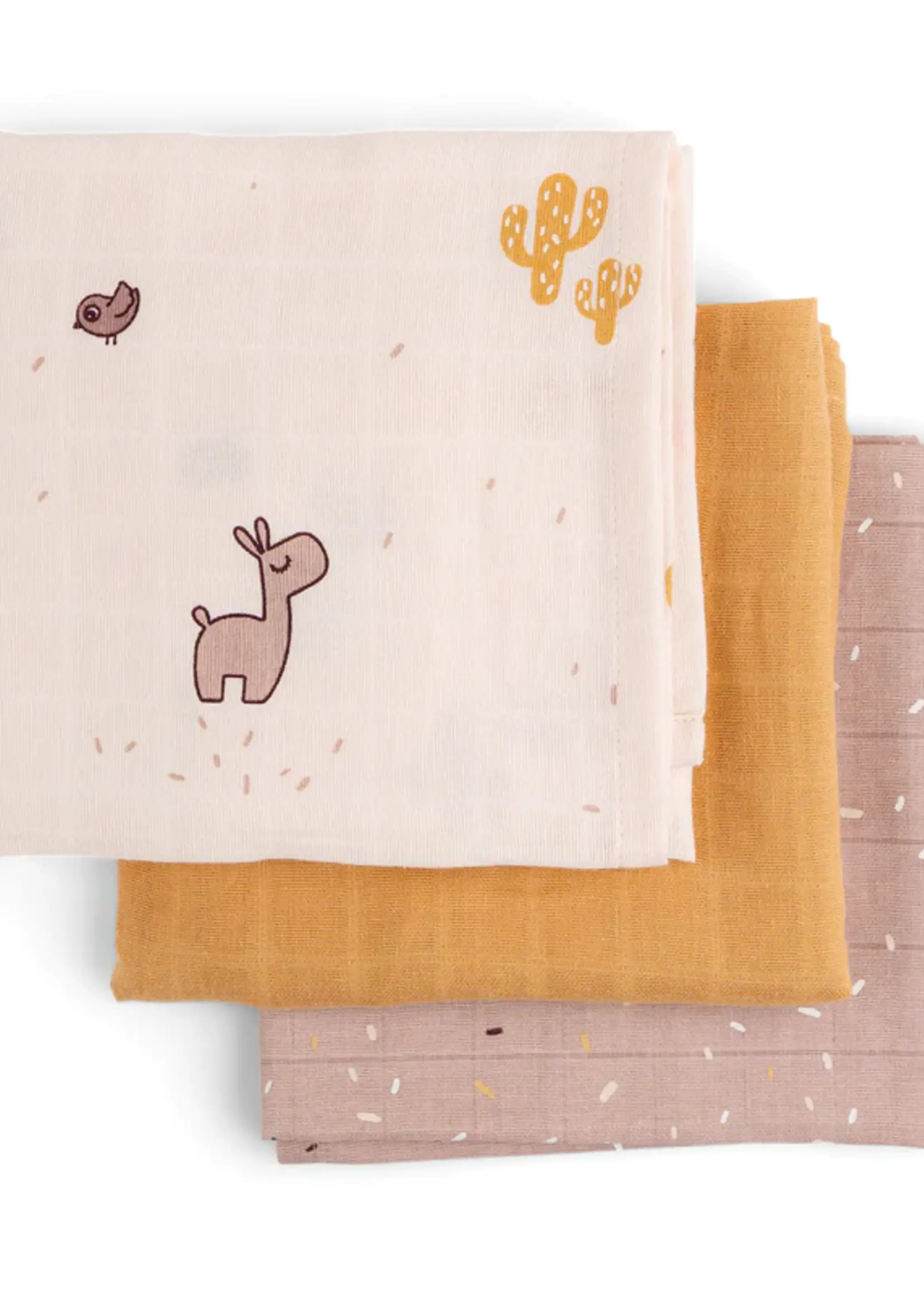 DonebyDeer Donebydeer - Burp cloth 3-pack GOTS Lallee Powder