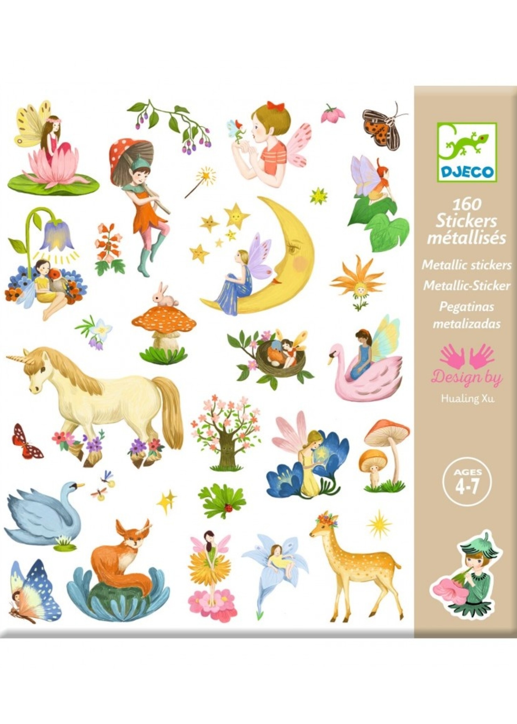 Djeco Djeco - metallic stickers - Fantasie