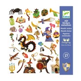 Djeco - metallic stickers - Middeleeuwse fantasie wereld