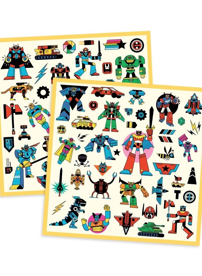 Djeco - metallic stickers - Robots