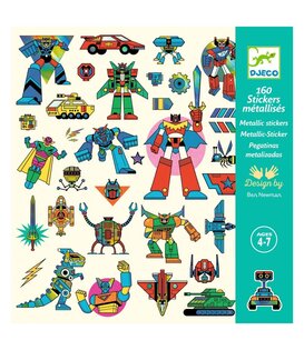 Djeco - metallic stickers - Robots