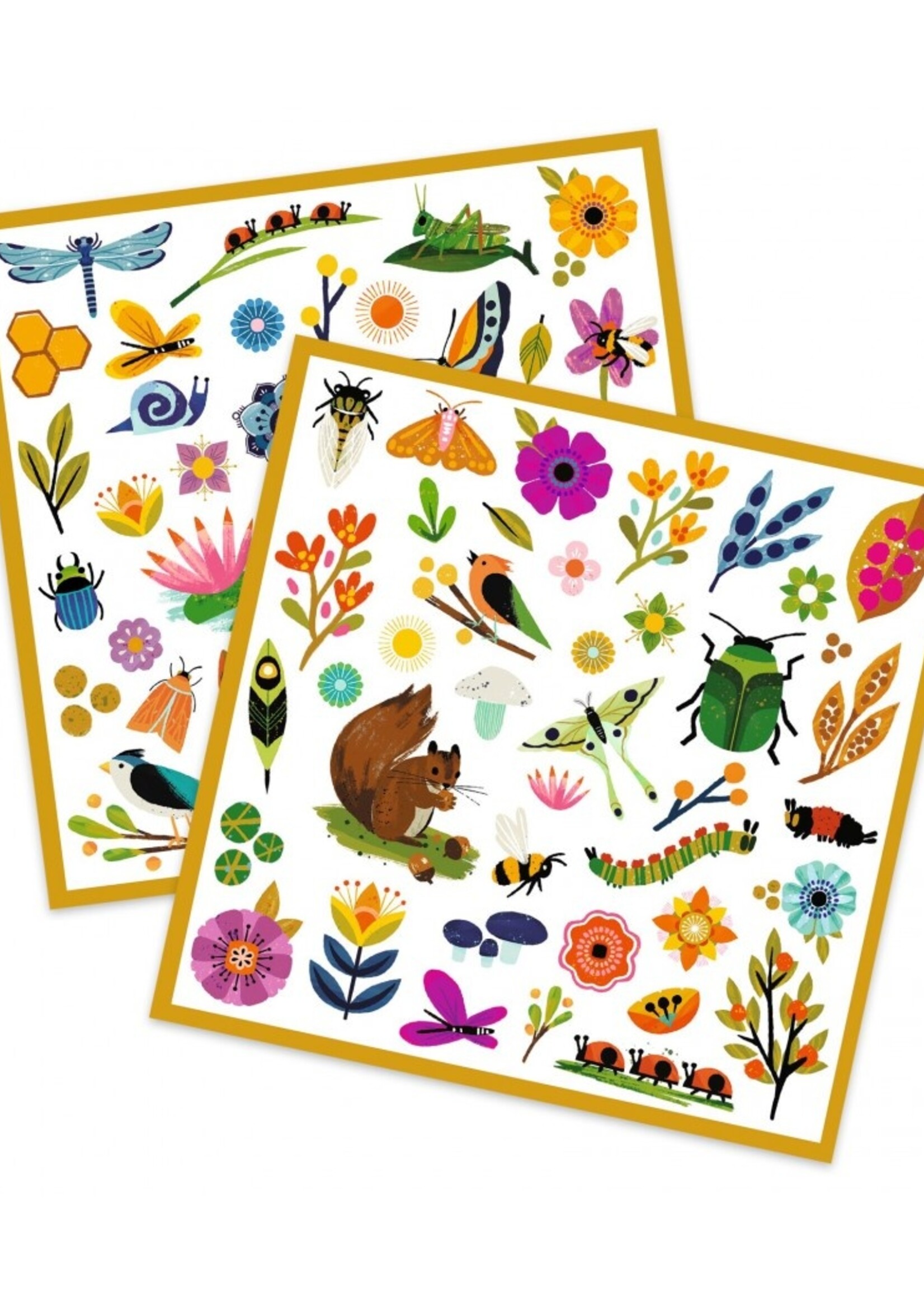 Djeco Djeco - Papieren stickers - Dieren uit de tuin